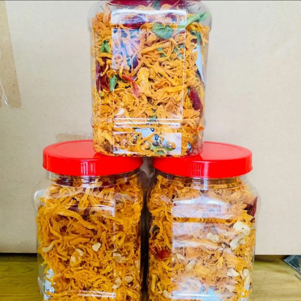 Combo 3 hũ khô gà lá chàn, khô gà bơ tỏi  1,5Kg thơm ngon hấp dẫn