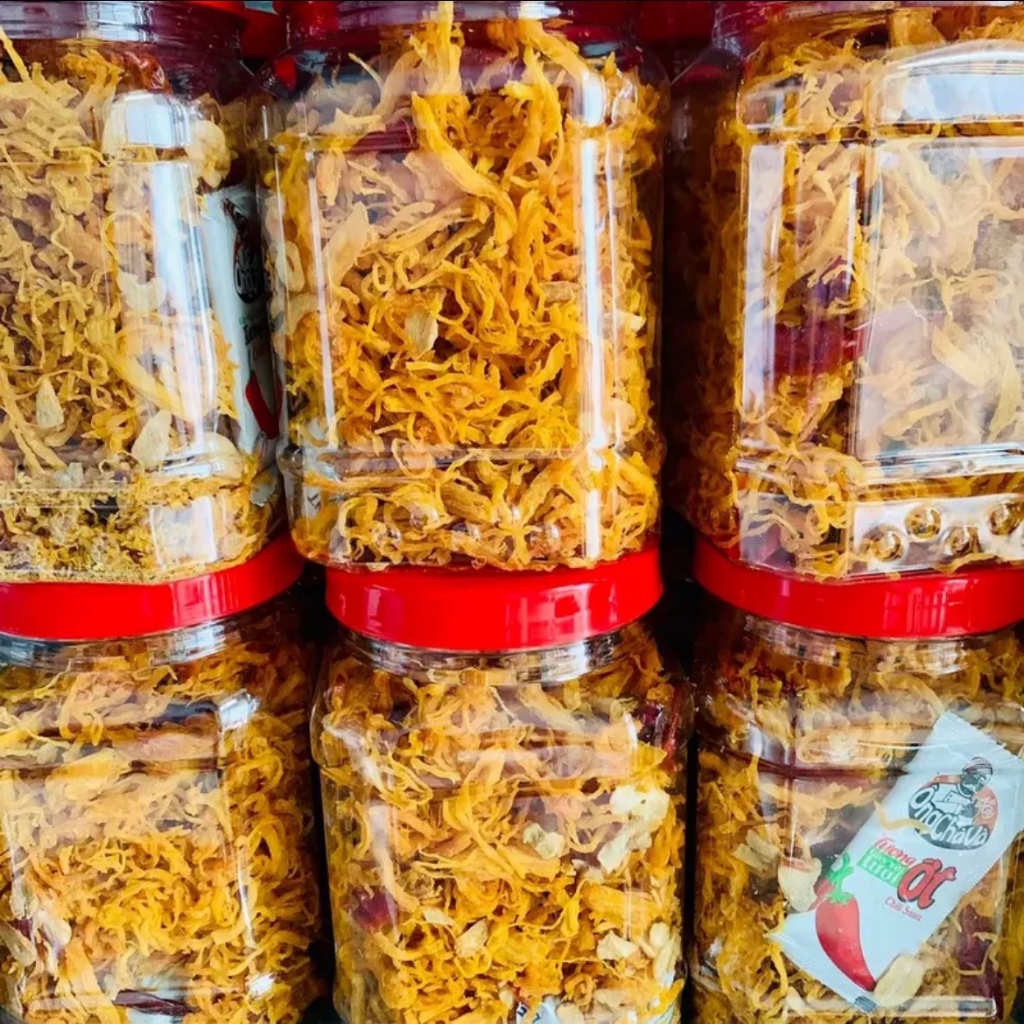 Combo 3 hũ khô gà lá chàn, khô gà bơ tỏi  1,5Kg thơm ngon hấp dẫn