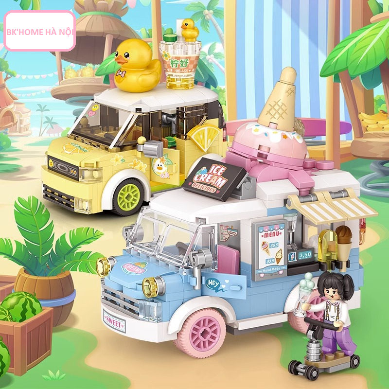 Bộ lắp ráp mô hình xe ngộ nghĩnh 4207-4210