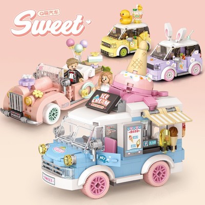 Bộ lắp ráp building blocks LOZ mini mô hình xe ngộ nghĩnh