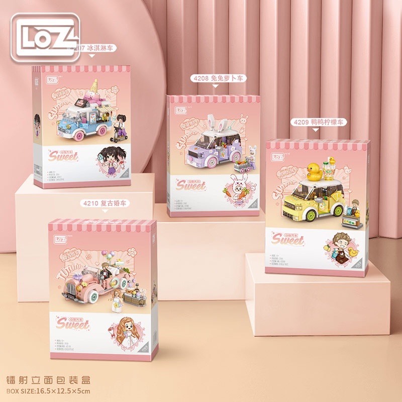 Bộ lắp ráp mô hình xe ngộ nghĩnh 4207-4210