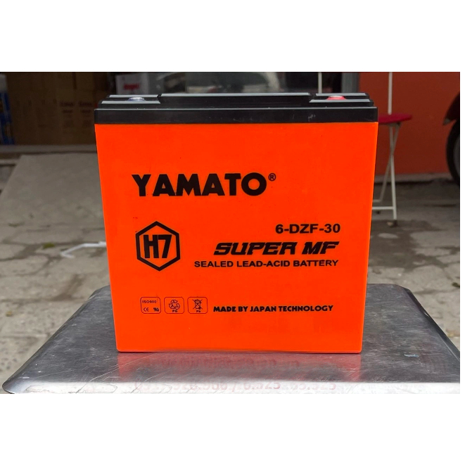 Bình acquy YAMATO SUPER MF H7 12V-30AH 6-DZF-30