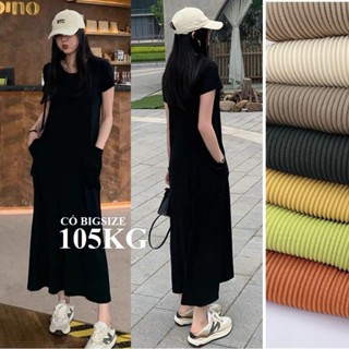 Váy Đầm Xuông Tăm To, Có Big size tới 105KG, Chất Liệu Thun Gân tăm cao cấp, ĐI BIỂN, PARTY, CÔNG SỞ ĐỀU OK