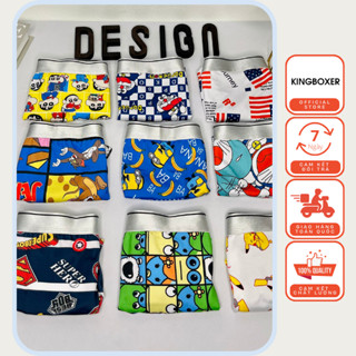 Combo 3-4-5-6-7-8-10 quần lót nam, sịp đùi thun mịn cao cấp hoạt hình Doremon,Shin, Chuối,Tôm...