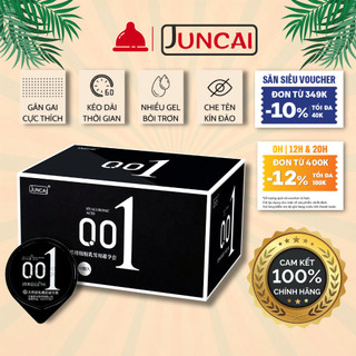 Bao cao su gân gai siêu mỏng 001 kéo dài thời gian  - hộp 10 BCS (Shop bao cao su durex)