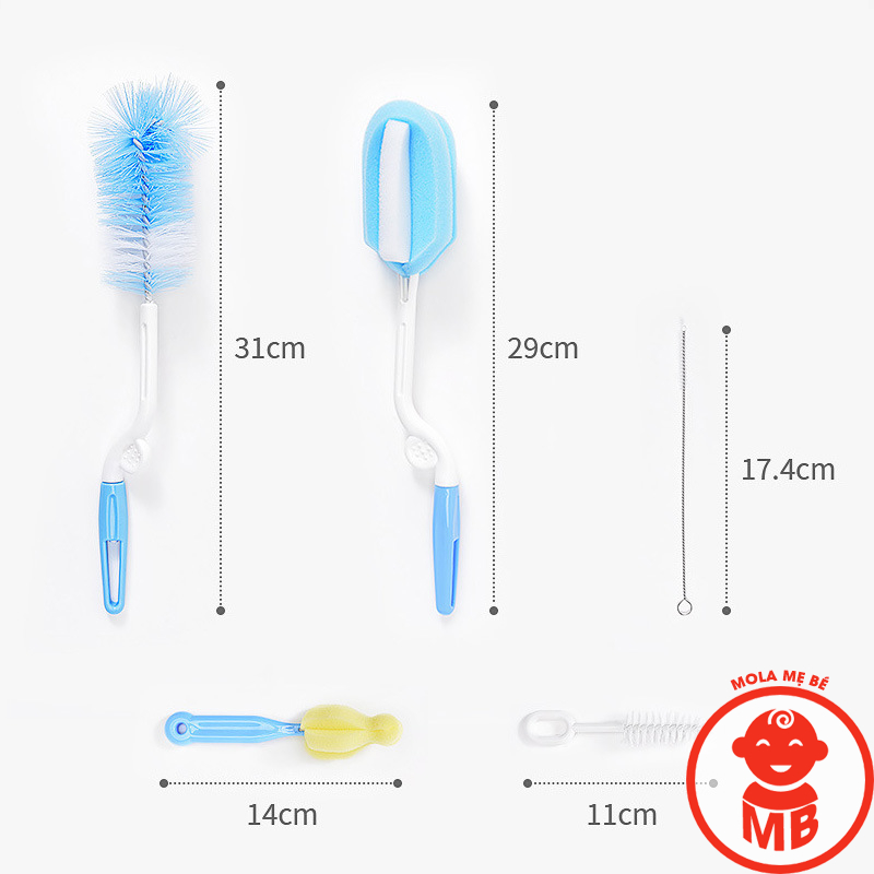Cọ rửa bình sữa 5 chi tiết cho bé