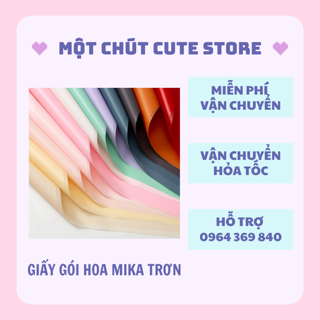Tập 20 tờ giấy MIKA TRƠN ,bóng mờ gói hoa sang choảnh, siêu đẹp, gói hoa cực sang