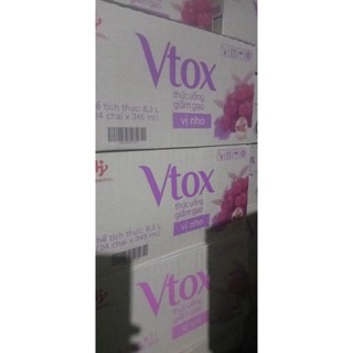 Thùng 24 chai nước uống giấm gạo Vtox 345ml