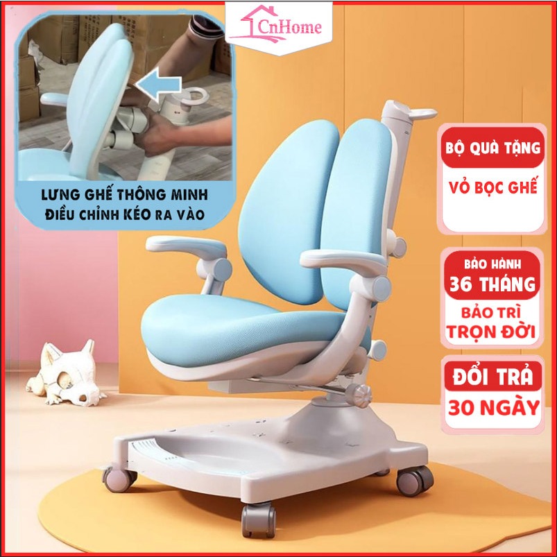 Ghế Học Sinh Chống Gù C02 Cnhome Nâng Cấp Tựa Lưng Ghế Công Thái Học Điều Chỉnh 3 Chiều Thoáng Khí Kháng Khuẩn