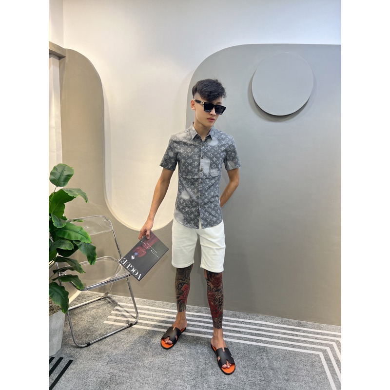 ÁO SƠMI TAY NGẮN LV LOANG