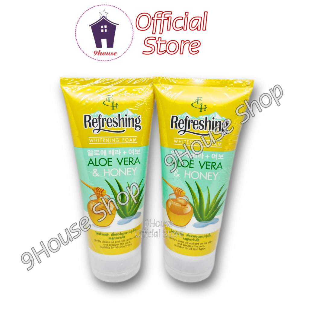 01 Tuýp Sữa Rửa Mặt Làm Trắng Da Mật Ong & Nha Đam Refreshing Whitening Foam EH Thái Lan 150gram