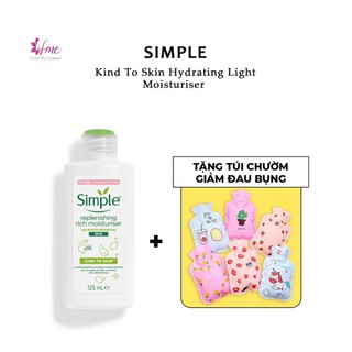 Kem Dưỡng Ẩm Simple Kind To Skin Hydrating Light Moisturiser 125ml + Tặng 1 túi chườm giảm đau bụng