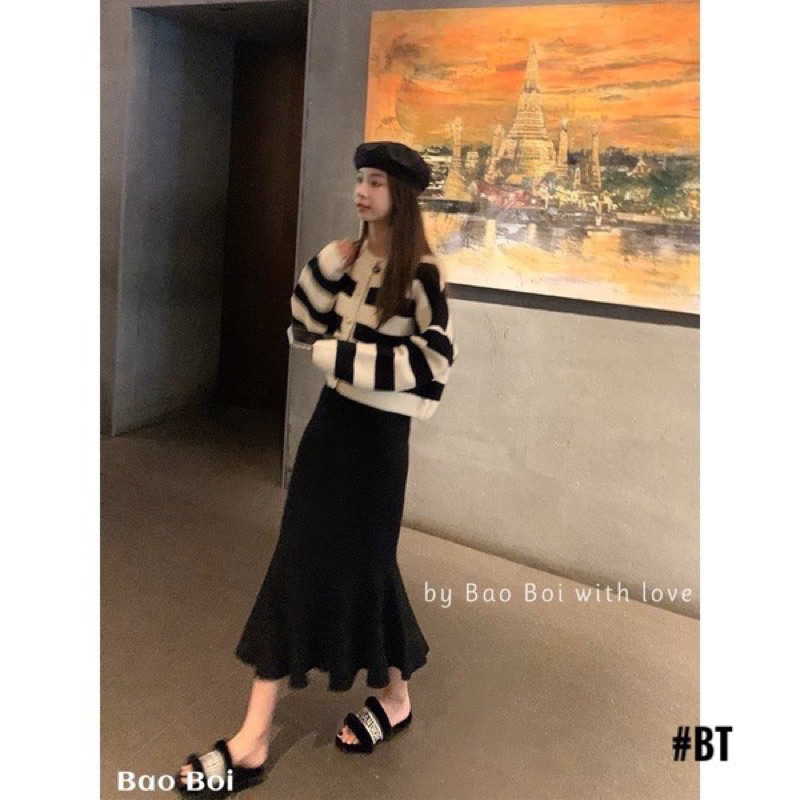 Chân váy len đuôi cá