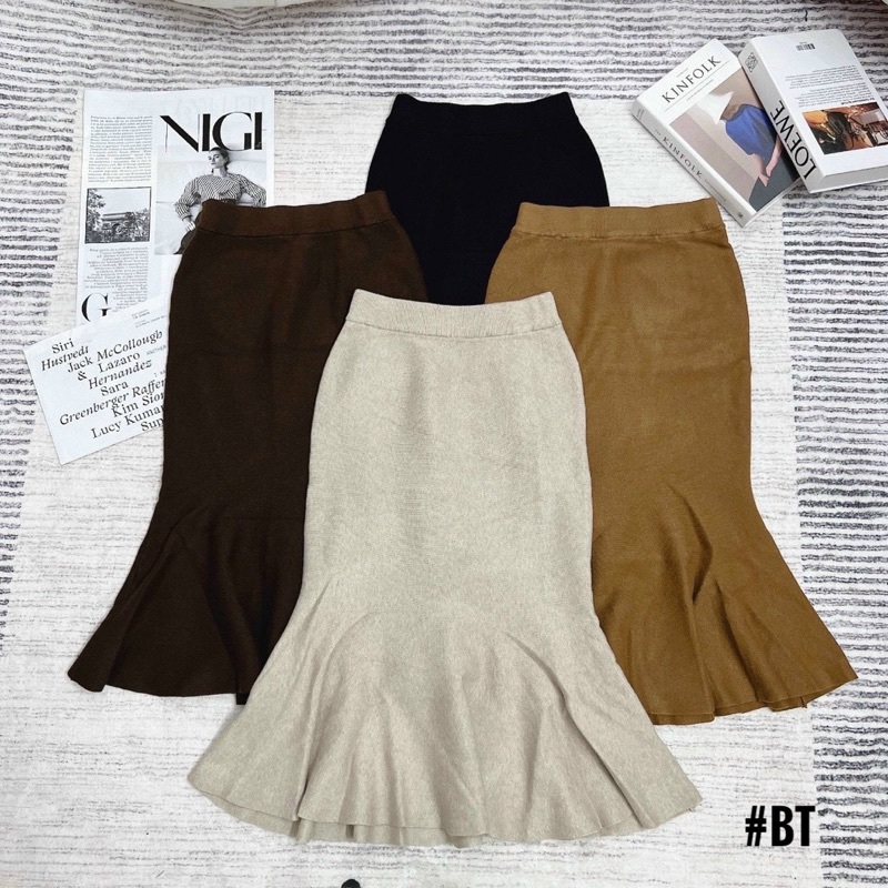 Chân váy len đuôi cá