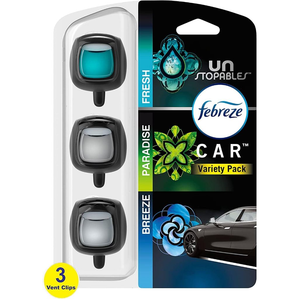 Nước hoa xe hơi dạng tán hương Febreze car perfumes 18 mùi hương