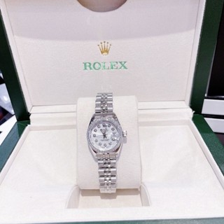 Đồng hồ đeo tay nữ, đồng hồ nữ Rolex size 28mm nhỏ xinh, Kính Saphire,mặt đính kim cương Swarovski sang chảnh