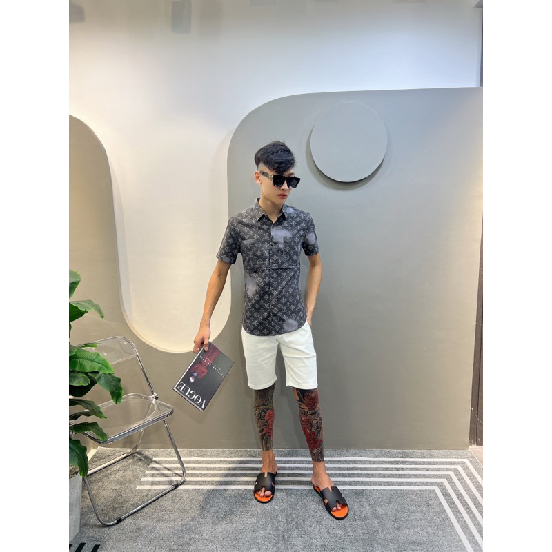 ÁO SƠMI TAY NGẮN LV LOANG