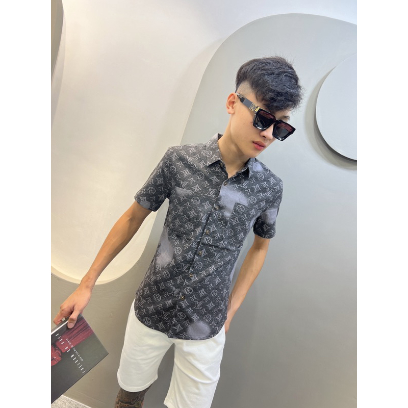 ÁO SƠMI TAY NGẮN LV LOANG