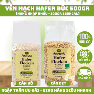 Yến mạch Hafer Flocken Bio Alnatura Đức cán vỡ 500 g