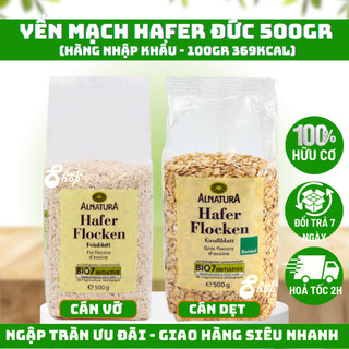 Yến mạch Hafer Flocken cán mỏng Bio Alantura Đức 500g