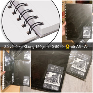 KLONG - Sổ vẽ phác thảo giấy trơn Sketch Book A5+ / A4+ 40-50 tờ 150GSM; MS: 764 🌻