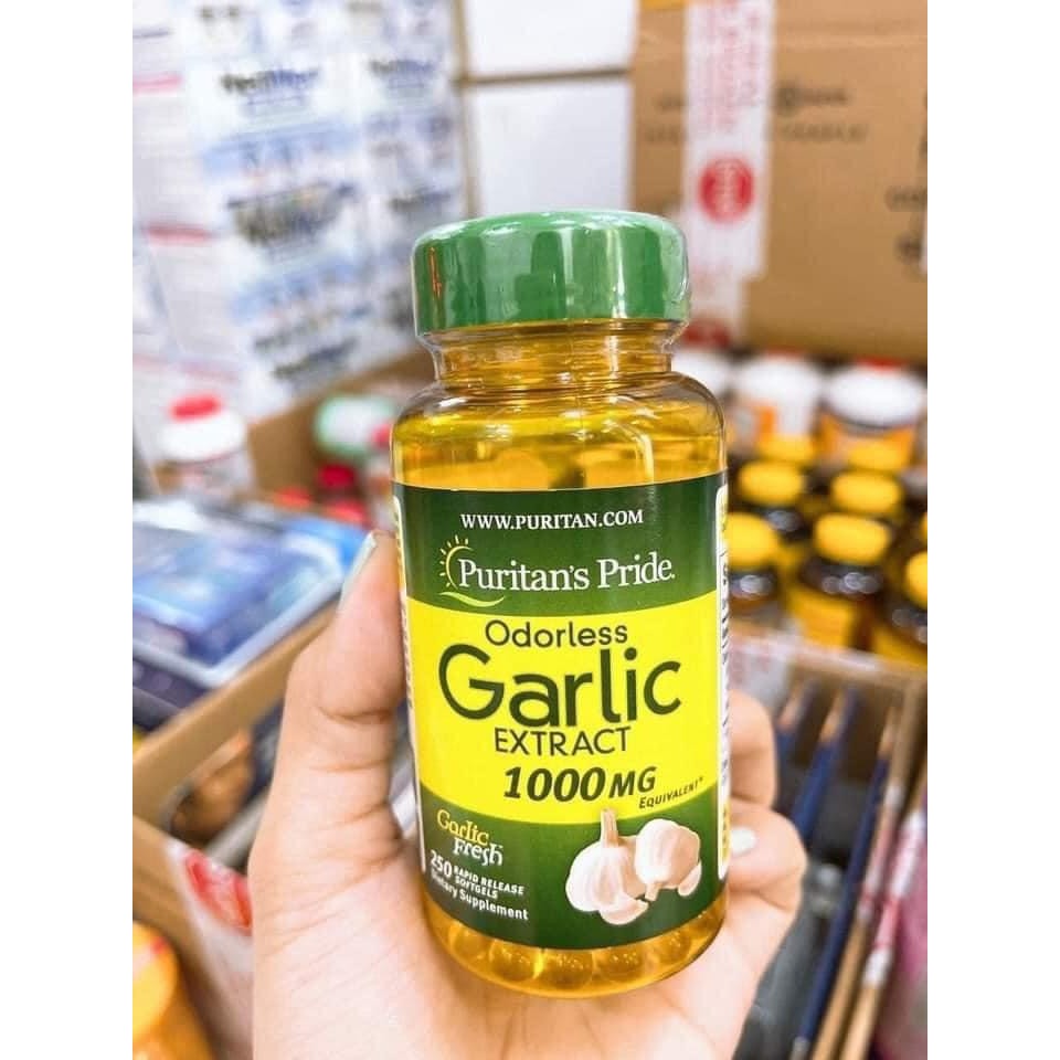 TỎI PURITANS PRIDE ODORLESS GARLIC EXTRACT 1000MG 100 viên