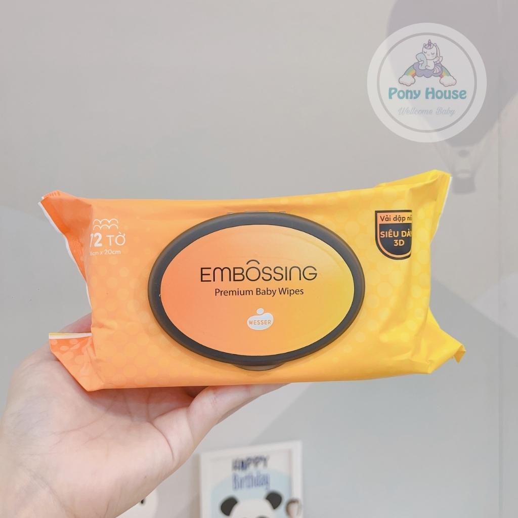Khăn giấy ướt cao cấp WESSER Không Mùi An Toàn Cho Bé 80 tờ/gói CHÍNH HÃNG