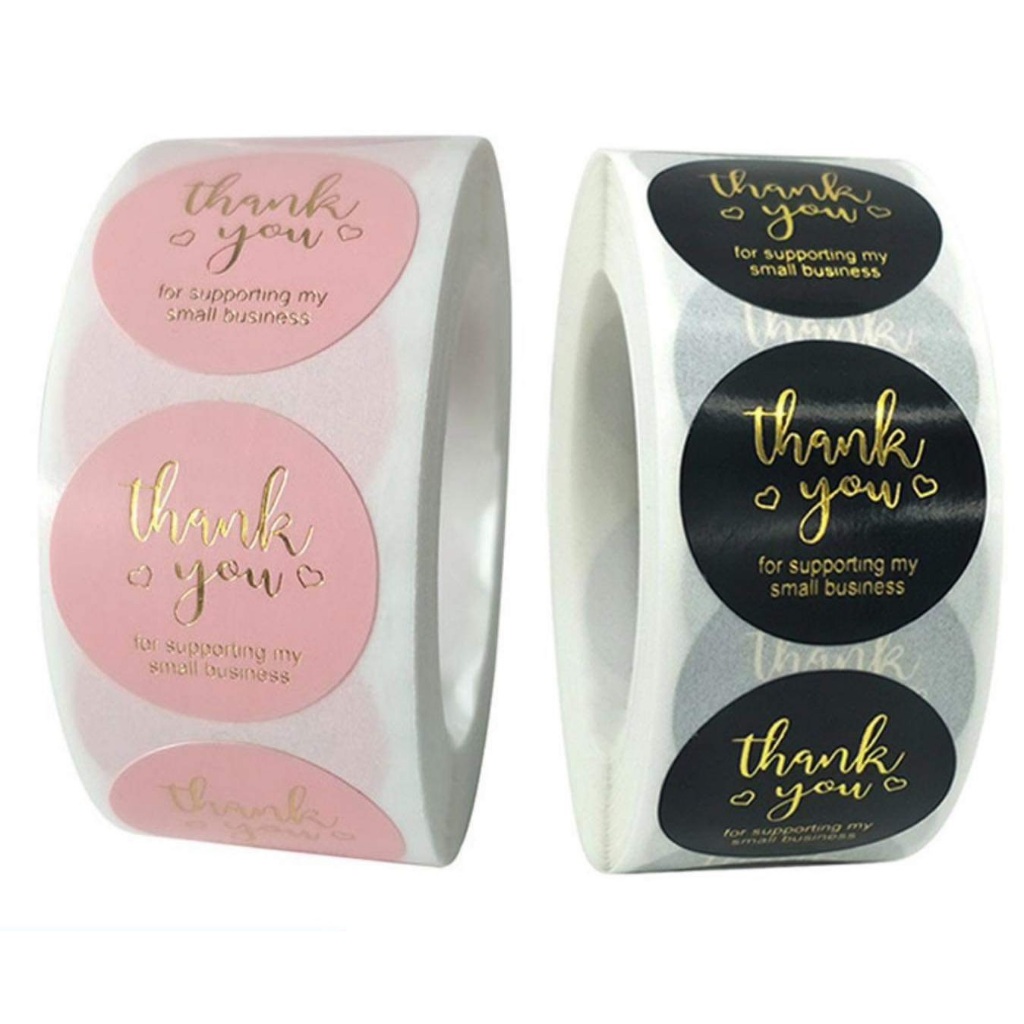 JUL47-STICKER-Tem chữ " Thank you" << Đ.KINH 2.5CM, 500TEM/CUON