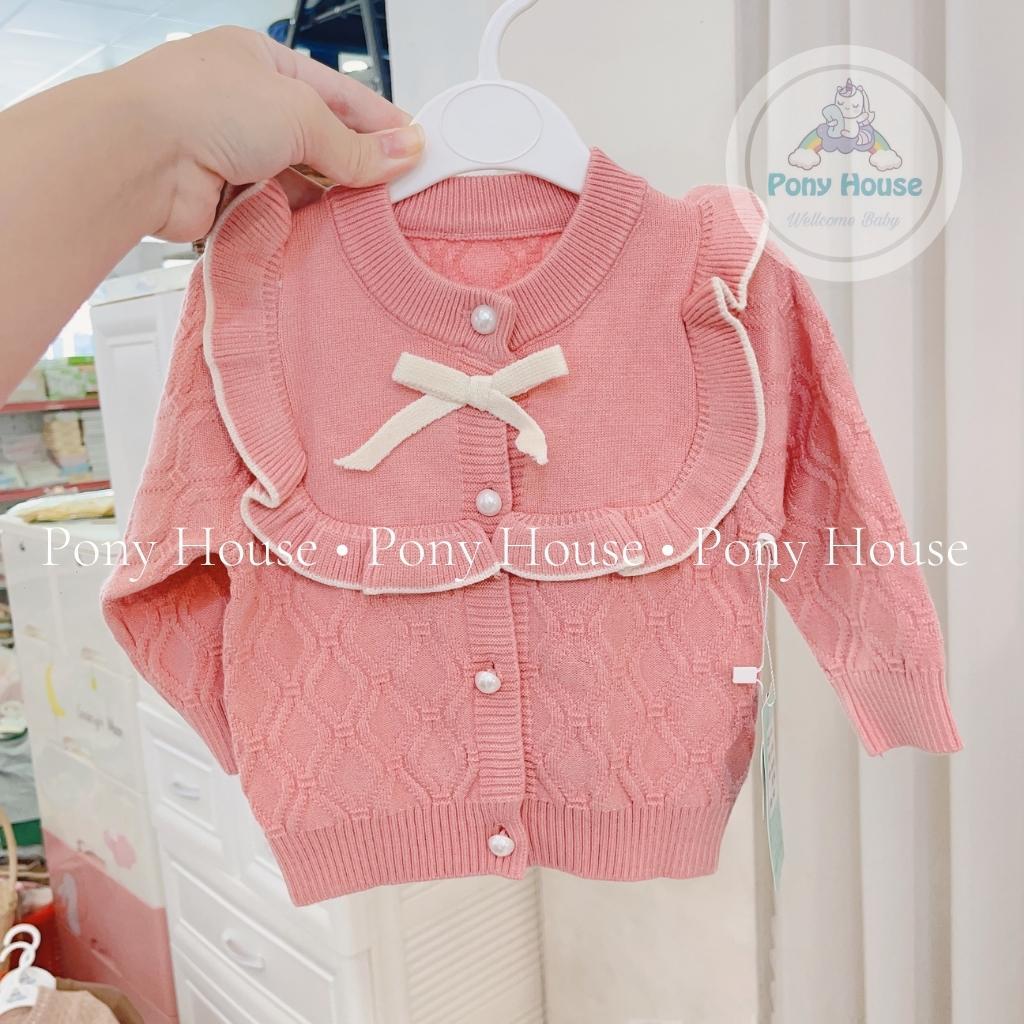 Áo Len Cài Thẳng Dày Dặn Mềm Mịn Cho Bé Gái Sơ Sinh Hàng Quảng Châu 6546