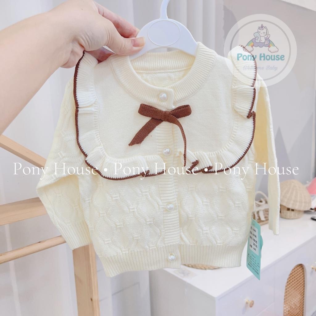 Áo Len Cài Thẳng Dày Dặn Mềm Mịn Cho Bé Gái Sơ Sinh Hàng Quảng Châu 6546