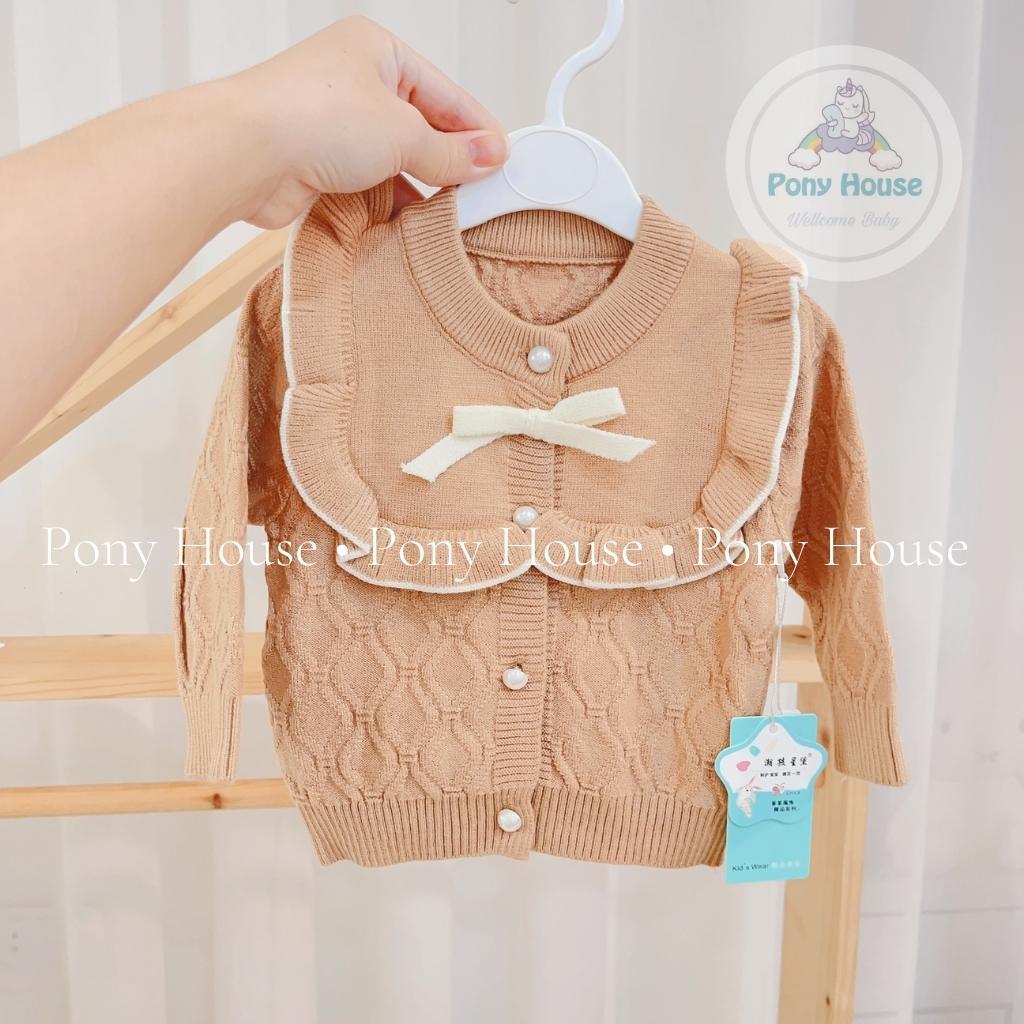 Áo Len Cài Thẳng Dày Dặn Mềm Mịn Cho Bé Gái Sơ Sinh Hàng Quảng Châu 6546