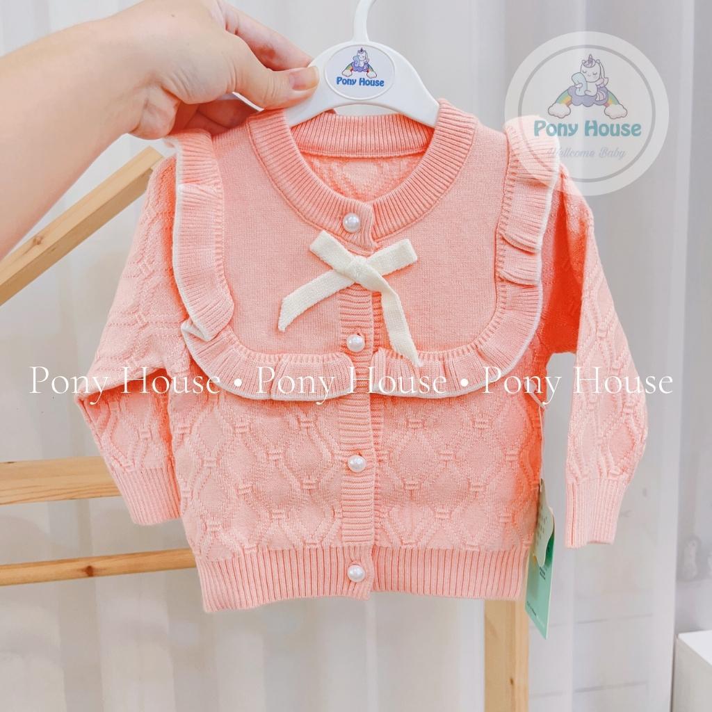 Áo Len Cài Thẳng Dày Dặn Mềm Mịn Cho Bé Gái Sơ Sinh Hàng Quảng Châu 6546