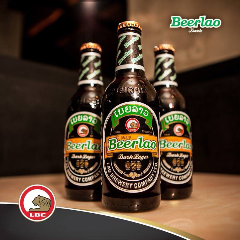 Bia Lào Đen Thùng 24 chai 330ml Dark Lager Beer