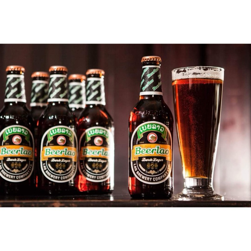 Bia Lào Đen Thùng 24 chai 330ml Dark Lager Beer