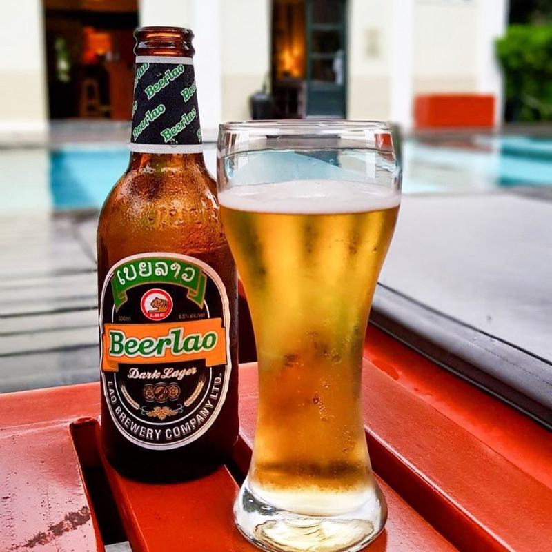 Bia Lào Đen Thùng 24 chai 330ml Dark Lager Beer