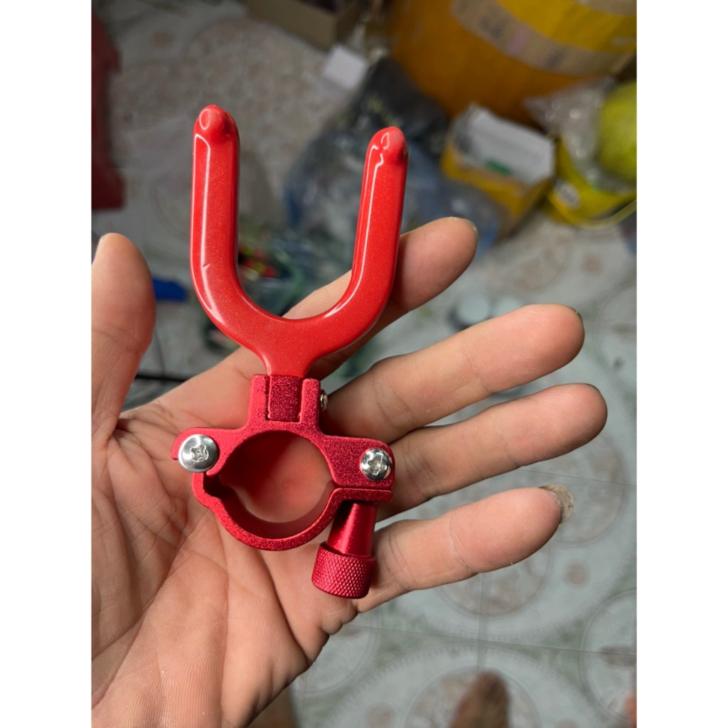 Ngoe gác cần câu cá, ngoe kim loại bọc đầu cao su, ngoe đua xe phụ dài 10cm