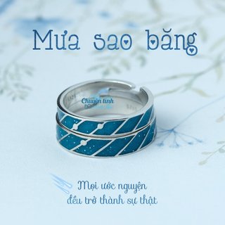 Nhẫn  bạc Mưa sao băng - Nhẫn bạc cặp đôi  - Mẩu chuyện tình của tôi