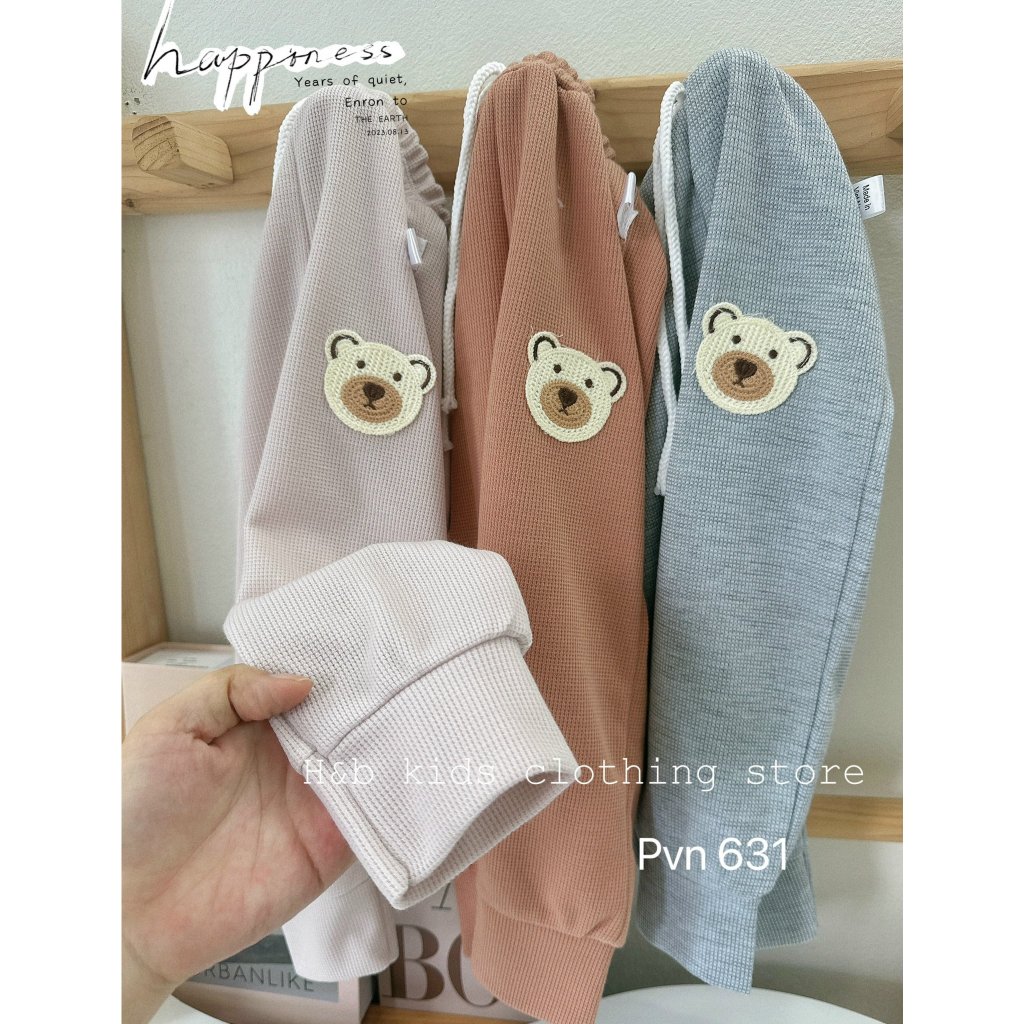 Quần dài cho bé trai bé gái , quần thu đông chất tổ ong cho bé trai bé gái 10-30kg