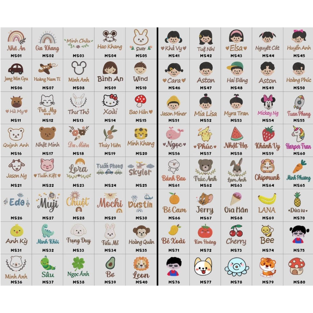 Mũ len ống thêu tên cho bé siêu phong cách