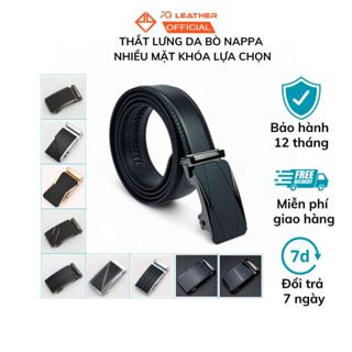 Thắt lưng nam da bò Nappa 2 lớp khóa tự động nhiều mặt lựa chọn PQ Leather PL9 kèm hộp làm quà tặng, bảo hành 12 tháng