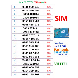 Sim Viettel số đẹp 10.