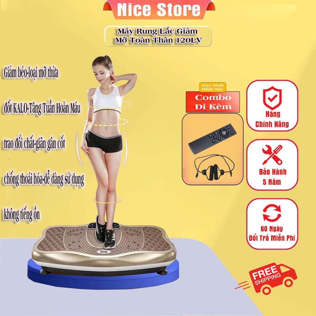 Máy Rung Lắc Toàn Thân –Tốc Độ Rung 1-120 Level, Kết Nối Nghe Nhạc,Bảo Hành Lên Đến 5 Năm