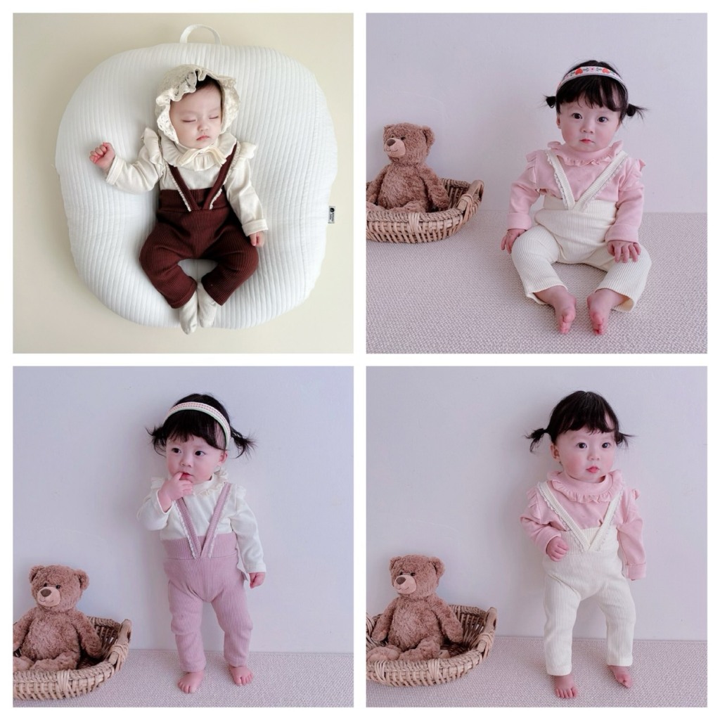 SET YẾM QUẦN KÈM ÁO THUN DÀI TAY CHO BÉ DỄ THƯƠNG 4