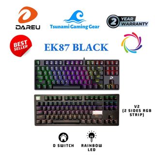 Bàn phím cơ DareU EK87 v2 Black/ DareU EK87 Black/ Multi LED/ Rainbow LED/ 87 KEY