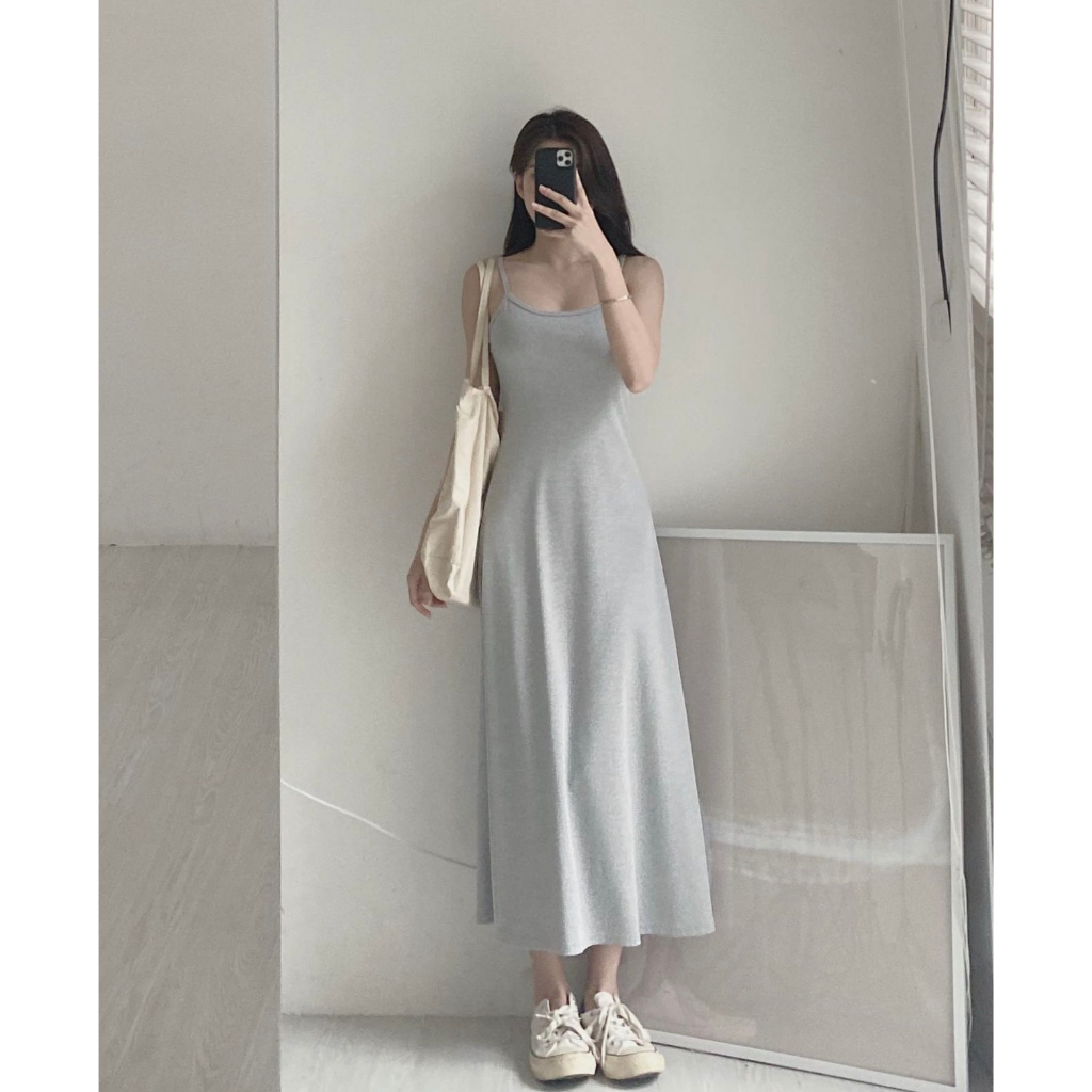Váy đầm maxi 2 dây thun xoè co dãn tôn dáng sexy phong cách trẻ trung cá tính VAY5