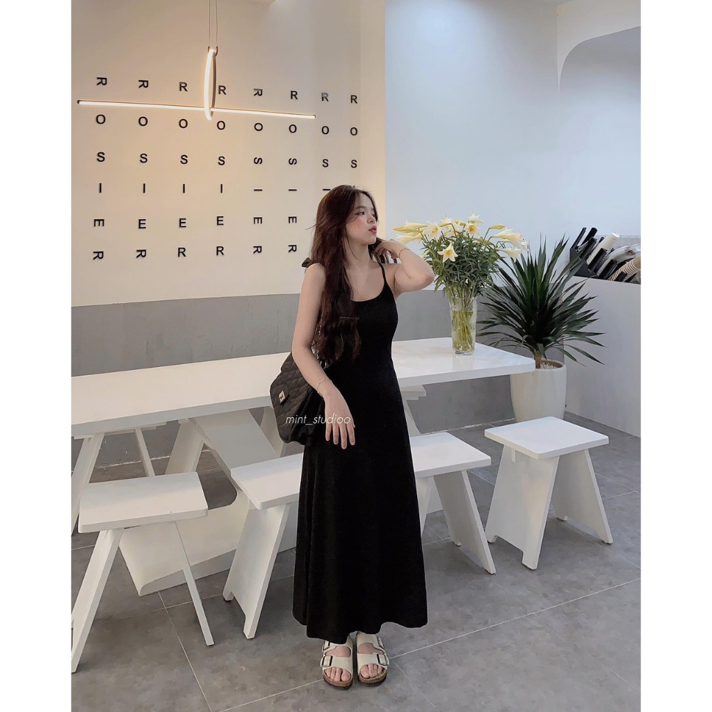 Váy đầm maxi 2 dây thun xoè co dãn tôn dáng sexy phong cách trẻ trung cá tính VAY5