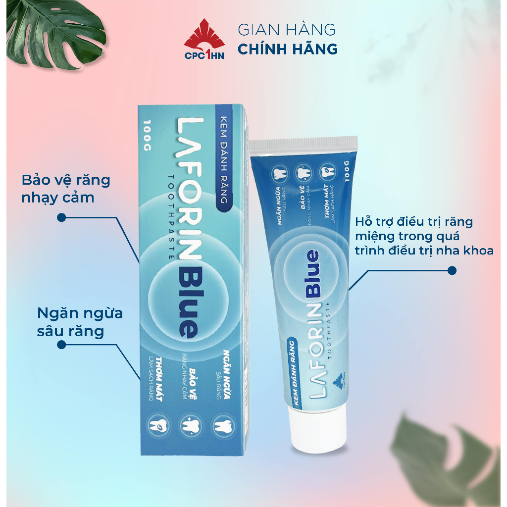 Kem đánh răng Laforin Blue dành cho răng ê buốt, giúp hơi thở thơm mát 100g
