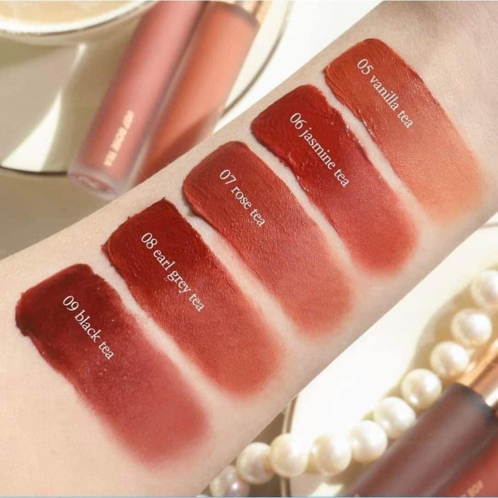 Son Kem Lì Romand Milk Tea Velvet Tint 4.4g Mịn Mượt Như Nhung 02 03 07 08 09chocolate tea Earl Grey Tea