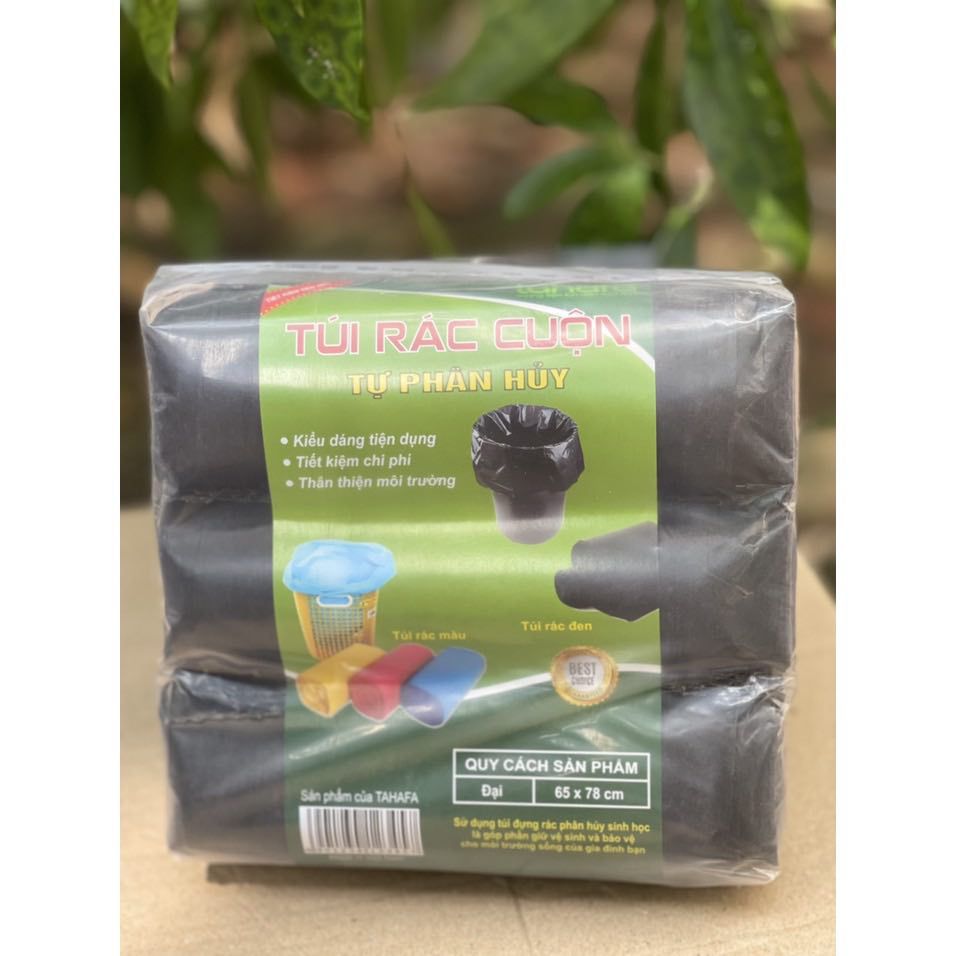 Túi đựng rác tưh phân hủy bao rác đen đựng đồ đa năng 55*65 cm