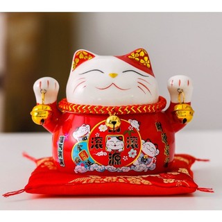 Mèo thần tài may mắn ngũ phúc cao 10cm